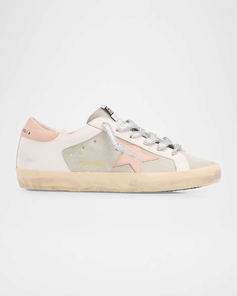 Super-Star Mixed Leather Low-Top Sneakers